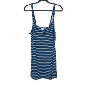 NWT Jenni Striped Sleeveless Sleepshirt XL